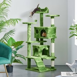 Yaheetech 54-in Cat Scratching Tree, Green, Medium