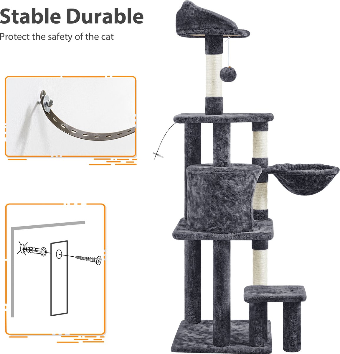 Yaheetech 57-in Cat Tree for Indoor Cats