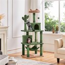 Yaheetech 62.5-in Cactus Cat Tree, Medium, Green & Brown