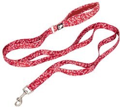 Chai's Choice Premium Floral Training Dog Leash, Floral Red, Large