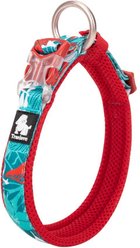 Chai's Choice Premium Tropic Thunder Dog Collar, Aqua, X-Large