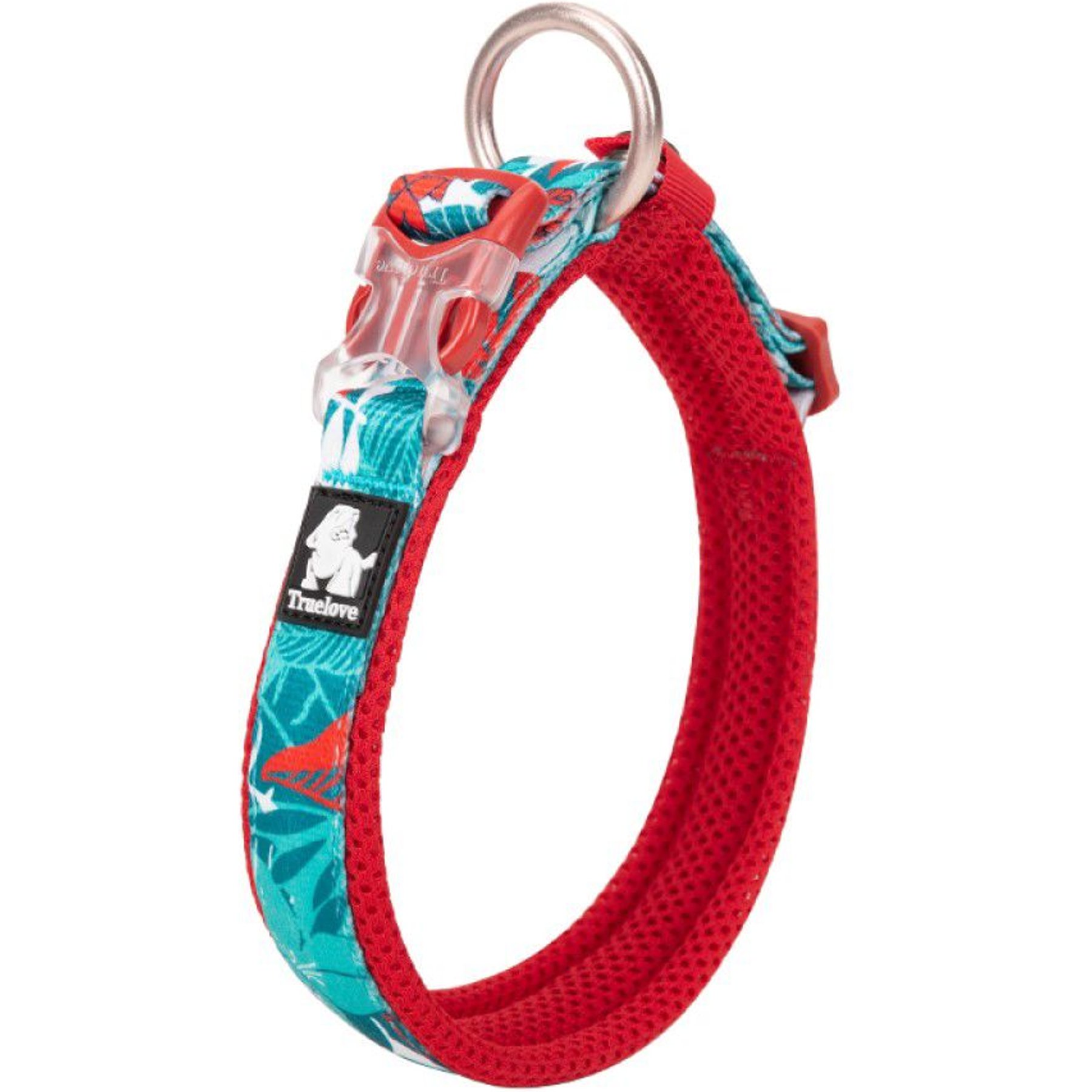 Chai's Choice Chai's Choice Premium Tropic Thunder Dog Collar, Aqua, X-Large