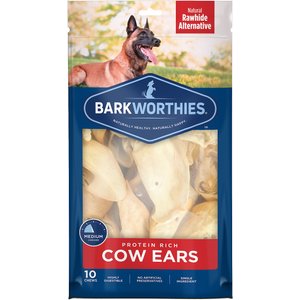 Barkworthies Cow Ears Dog Treats, 10 pack