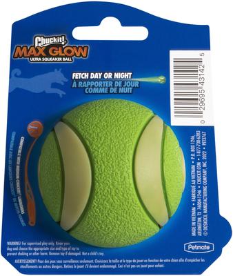 Show full view: Chuckit! Max Glow Ultra Squeaker Ball Dog Toy, Medium slide 2 of 7