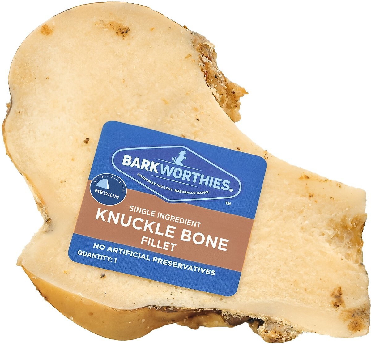 BARKWORTHIES Beef Fillet Knuckle Bone Dog Treat, 1 count