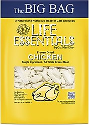 Life Essentials Freeze-Dried Chicken Cat & Dog Treats, 16-oz bag