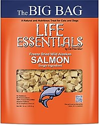 Life Essentials Freeze-Dried Salmon Cat & Dog Treats, 16-oz bag