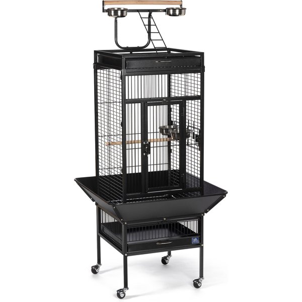 YAHEETECH 69-in Parrot Cage with Detachable Stand, Black - Chewy.com