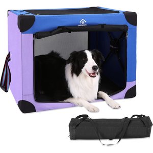 Ownpets 3 Door Collapsible Soft Dog & Cat Crate, 32x23x23-in
