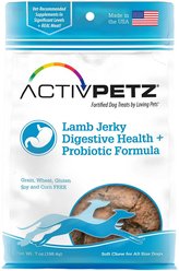 Loving Pets Activpetz Lamb Recipe Jerky Digestive Health & Probiotic Formula Dog Treats, 7-oz bag