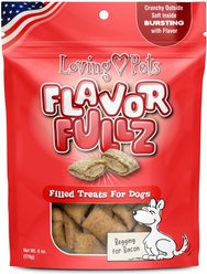 Loving Pets Flavorfullz Bacon Flavor Crunchy Filled Dog Treats, 6-oz bag slide 1 of 2