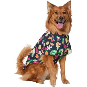 Frisco Fruit Punch Camp Dog & Cat Shirt, Black, X-Large