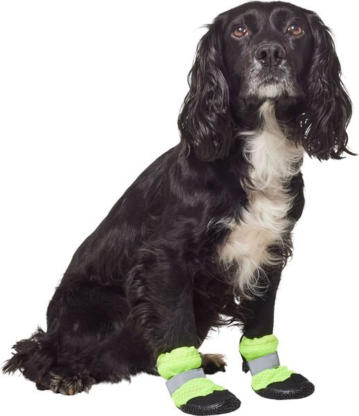 FRISCO Hot Pavement Dog Boot, Green, Medium, 2 count
