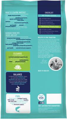 Show full view: Solid Gold Grain-Free Sensitive Stomach Leaping Waters Salmon Dry Dog Food, 22-lb bag slide 3 of 9