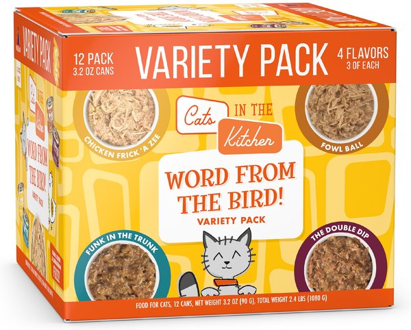 WERUVA Cats in the Kitchen Word From The Bird Variety Pack Grain