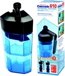 Penn-Plax Cascade 610 Corner Internal Fish Filter, Blue