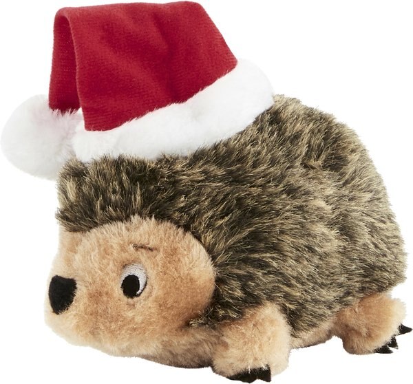 Discontinued OUTWARD HOUND Holiday Hedgehogz with Santa Hat Dog Toy