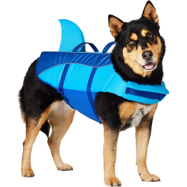 FRISCO Shark Dog Life Jacket, Blue, X-Large - Chewy.com