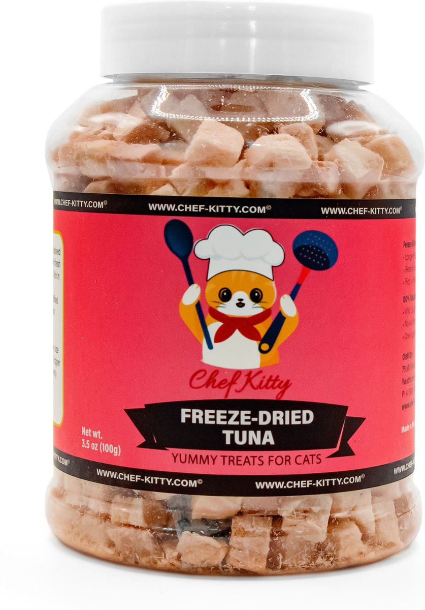 CHEF KITTY FreezeDried Tuna Dog & Cat Treat, 3.5oz bottle