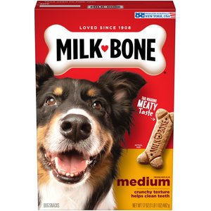 Milk-Bone Original Biscuits Crunchy Dog Treats, Medium, 17-oz box, case of 6