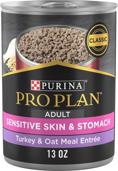 PURINA PRO PLAN Adult Sensitive Skin & Stomach Turkey & Oat Meal Entree ...