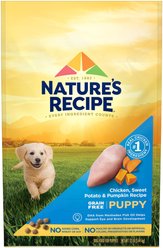 Nature's Recipe Grain-Free Puppy Chicken, Sweet Potato, & Pumpkin Recipe Dry Dog Food, 12-lb bag