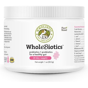 Wholistic Pet Organics WholeBiotics Dog & Cat Supplement, 1-oz bottle