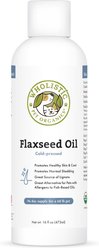 Wholistic Pet Organics Flax Seed Oil Dog & Cat Supplement, 16-oz bottle