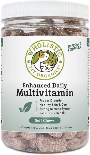 Wholistic Pet Organics Enhanced Daily Multivitamin Soft Chew Dog Supplement