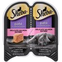 Sheba Perfect Portions Grain-Free Pate Delicate Salmon Entree Adult Wet Cat Food Trays, 2.6-oz, case of 24 twin-packs