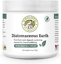 Wholistic Pet Organics Diatomaceous Earth Dog & Cat Supplement, 4-oz bottle