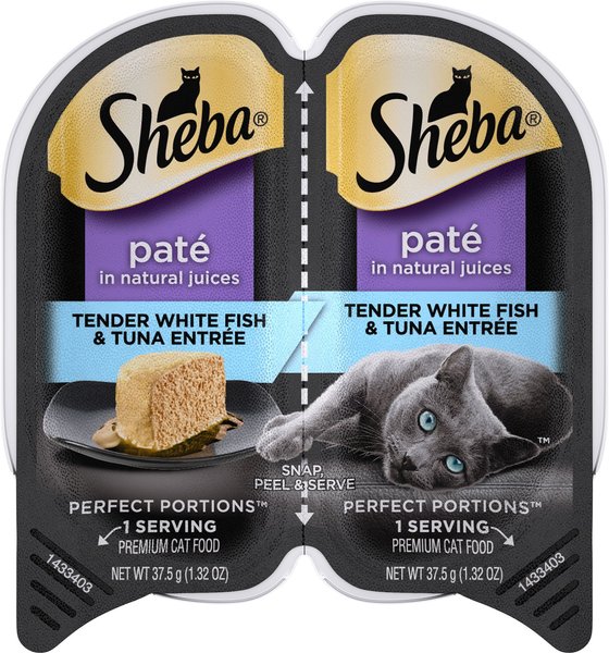 SHEBA Perfect Portions Grain Free Tender Whitefish Tuna Entree