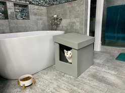 Kitangle Slope Style Cat Litter Box, X-Large, Light Grey