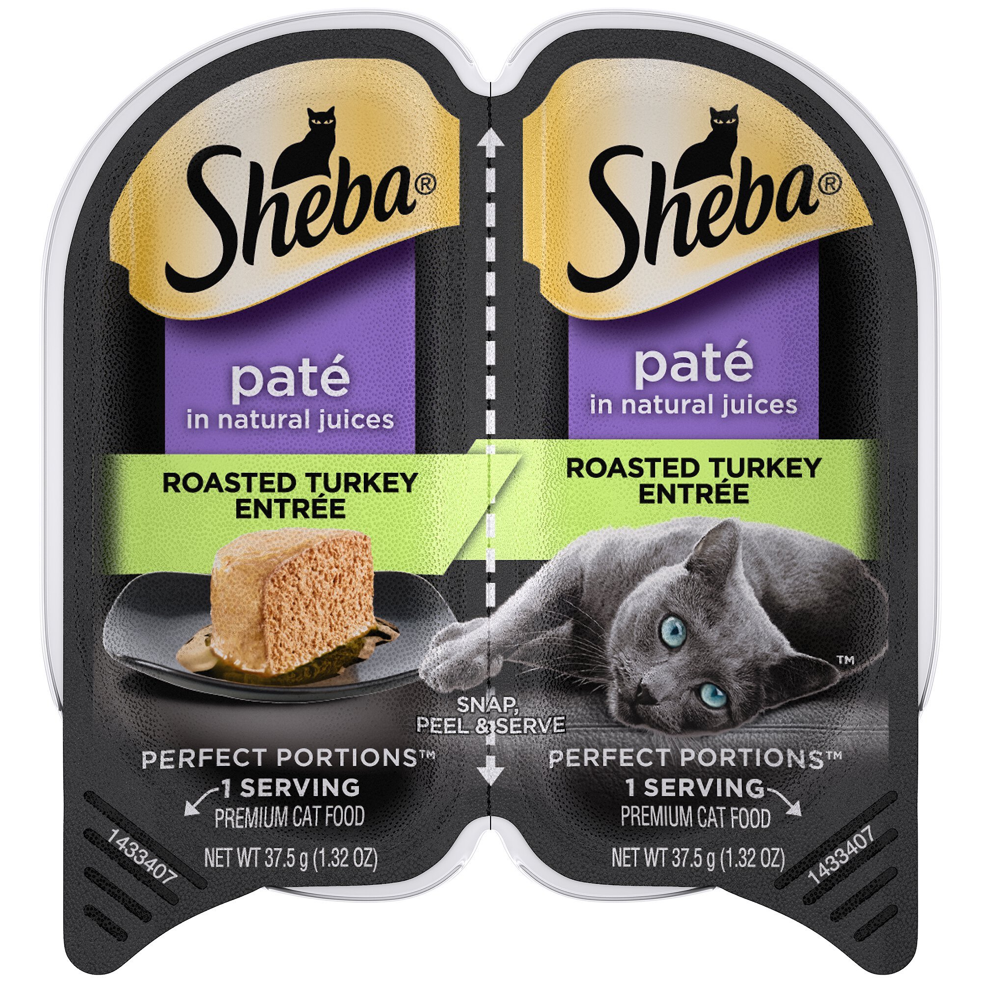 SHEBA Perfect Portions Grain-Free Roasted Turkey Entree Pate Adult Wet ...