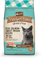 Merrick Purrfect Bistro Grain-Free Real Salmon + Sweet Potato Recipe Adult Dry Cat Food, 7-lb bag