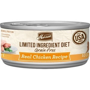 Merrick Limited Ingredient Diet Grain-Free Real Chicken Pate Recipe Canned Cat Food, 5-oz, case of 24