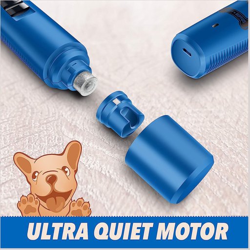 Ruff 'N Ruffus Upgraded Rechargeable Dog Nail Grinder Kit, Blue