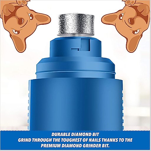 Ruff 'N Ruffus Upgraded Rechargeable Dog Nail Grinder Kit, Blue