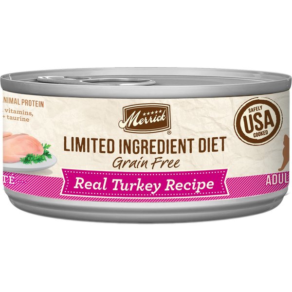 Merrick Limited Ingredient Diet Grain-Free Real Turkey Pate Recipe Canned Cat Food