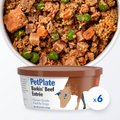 PetPlate Human Grade Barkin' Beef Entrée Dog Food, 12-oz cup, case of 6