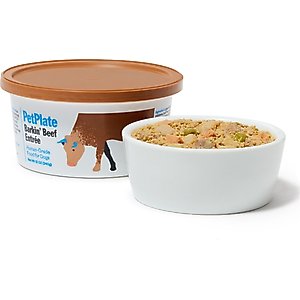 PetPlate Human Grade Barkin' Beef Entrée Dog Food, 12-oz cup, case of 12