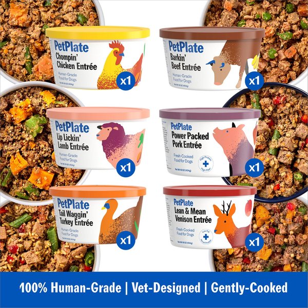 PETPLATE Human Grade Variety Sample Pack One of each entree Dog