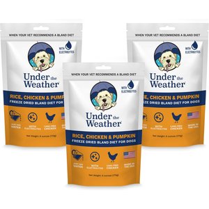 Under the Weather Rice, Chicken & Pumpkin Freeze-Dried Dog Food, 6-oz bag, 3 count