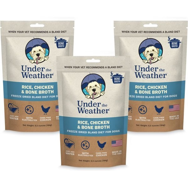 Under the Weather Rice, Hamburger & Sweet Potato Freeze-Dried Dog Food, 6-oz bag, 3 count