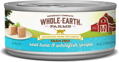Whole Earth Farms Grain-Free Real Tuna & Whitefish Pate Recipe Canned Cat Food, slide 1 of 1