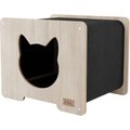 Noba Origin Hut Hideout Head Entry Cat Condo, Black & Natural Wood