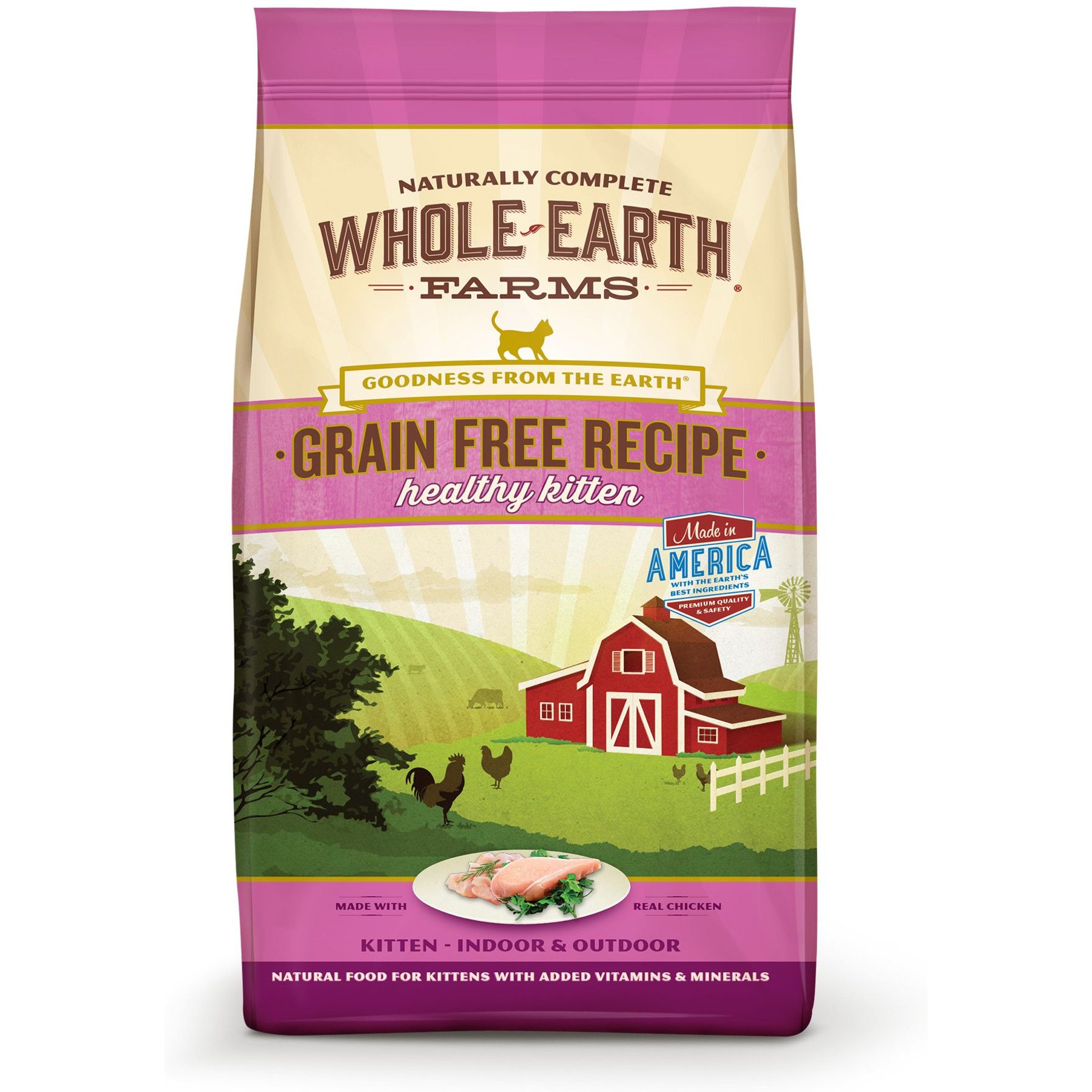 WHOLE EARTH FARMS Grain Free Healthy Kitten Recipe Dry Cat Food