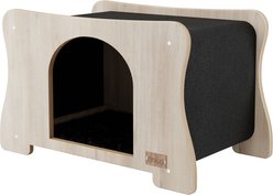 Noba Origin Hammock Arch Door Dog & Cat Condo, Black & Natural Wood