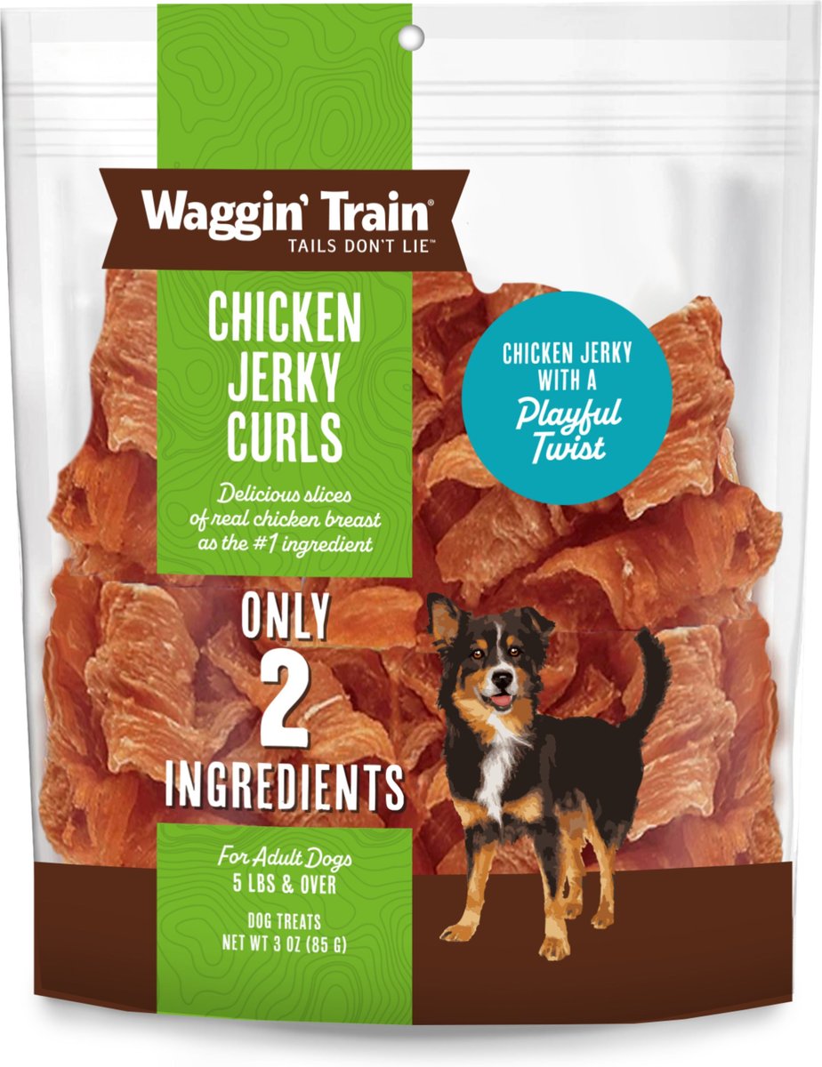 WAGGIN' TRAIN Chicken Jerky Curls Dog Treats, 16oz bag