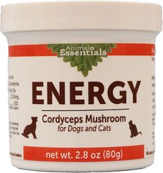 Animal Essentials Energy Cordyceps Mushroom Cat & Dog Vitamin Supplement, 80-gm jar
